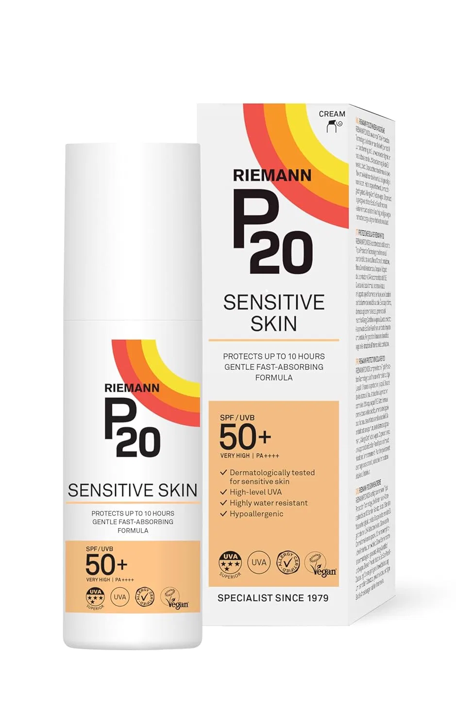 Солнцезащитный крем Riemann P20 SPF50 Sensitive Sun Cream, 100 мл P20