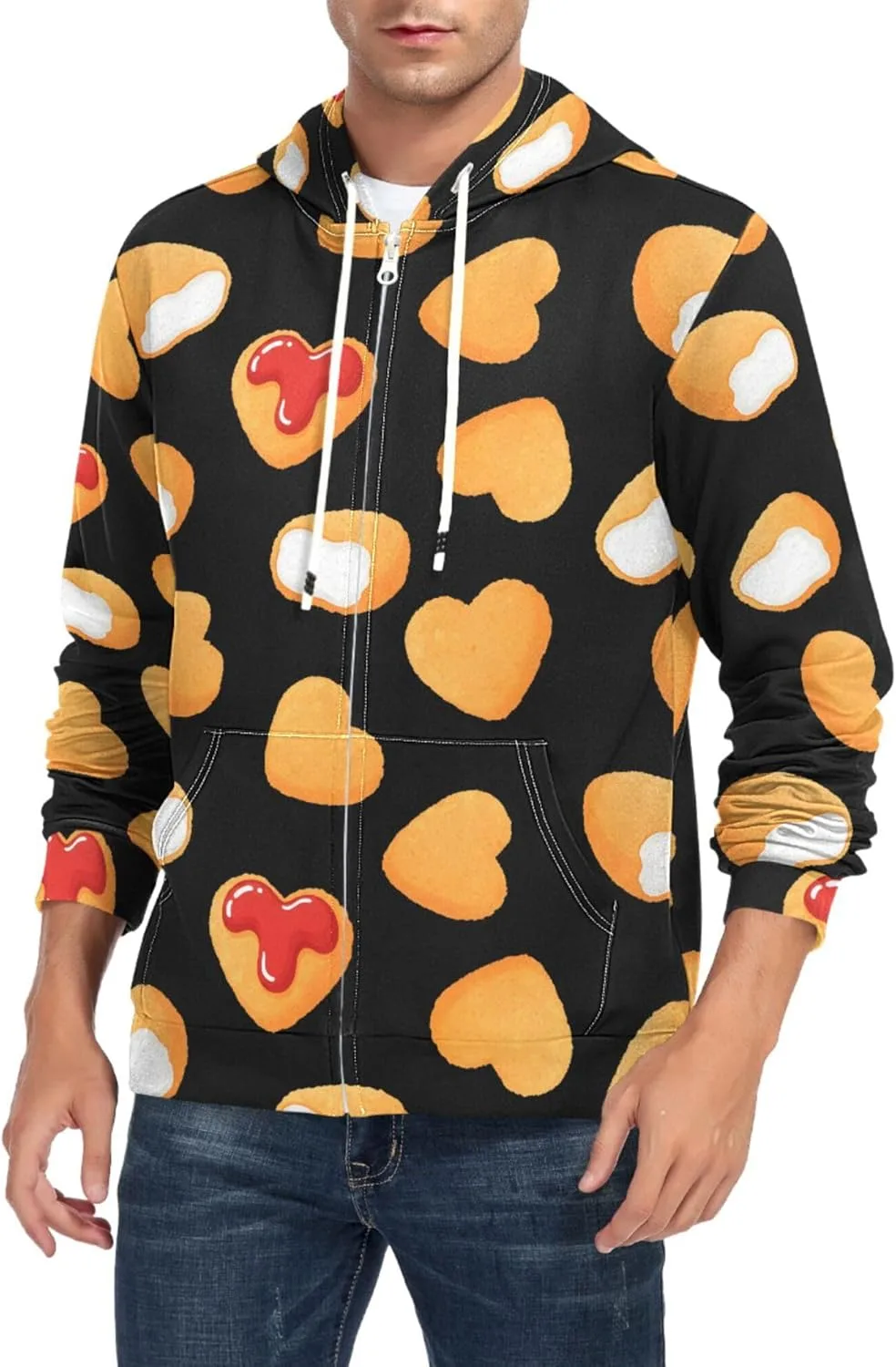 

Мужской худи с полной молнией и карманом CUPADA