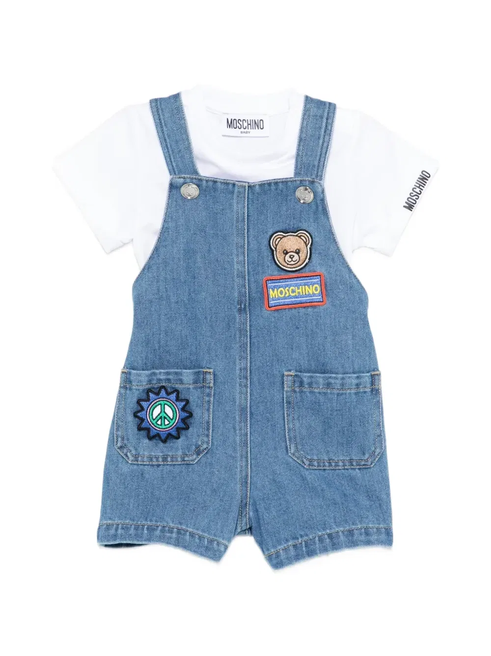 Комплект с аппликацией Moschino Kids, синий