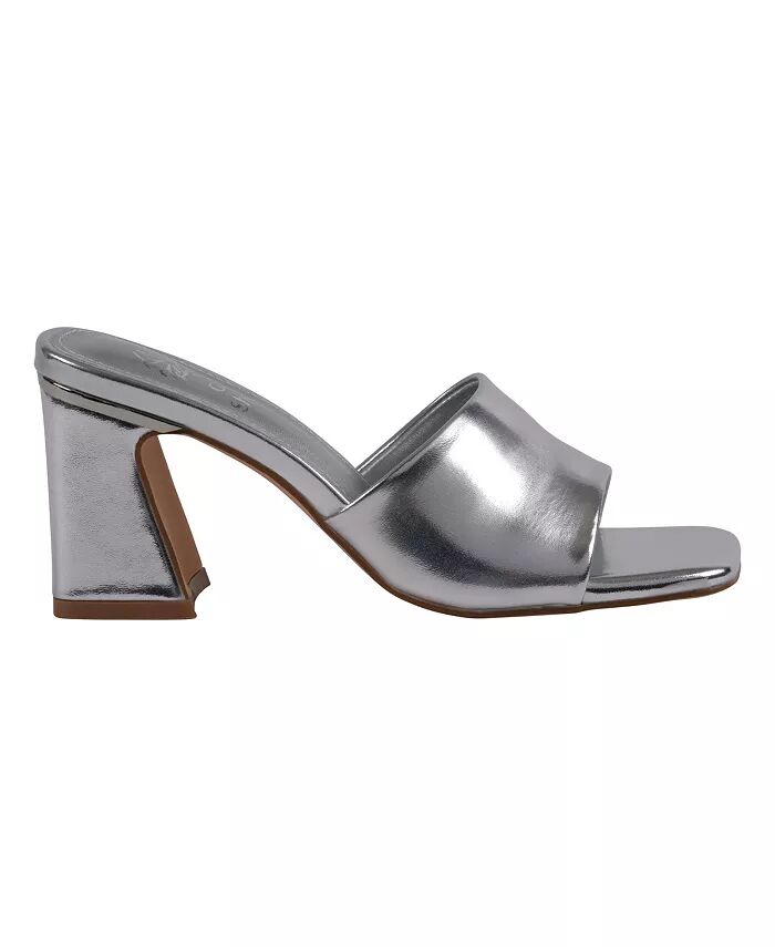 Женские босоножки Soho Square Toe на каблуке-блочке GC Shoes, серебряный — фото 2