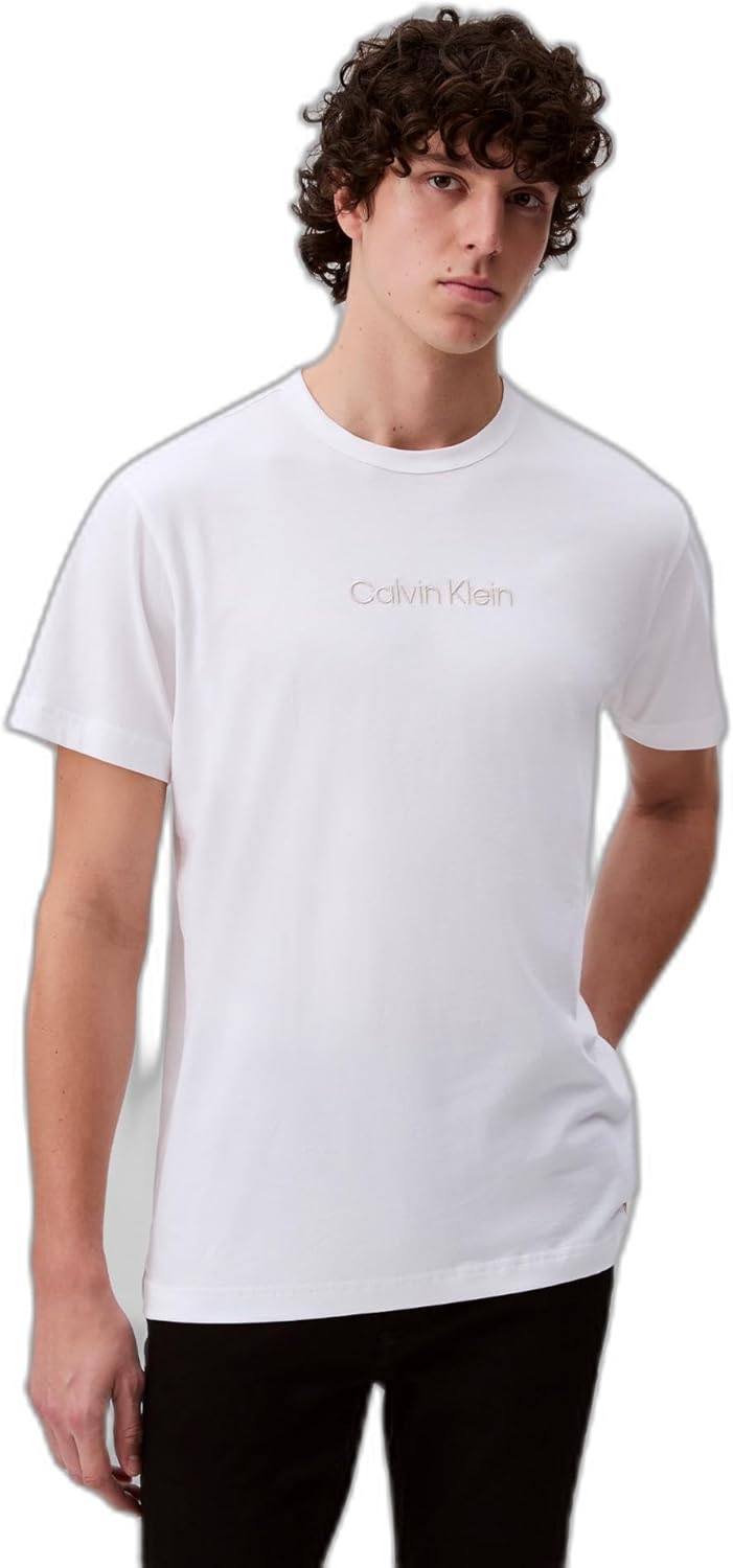 

Мужская футболка для сна с логотипом Calvin Klein, Classic White