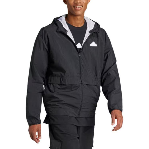 Толстовка city escape full zip hoodie asia sizing Adidas, черный — фото 4