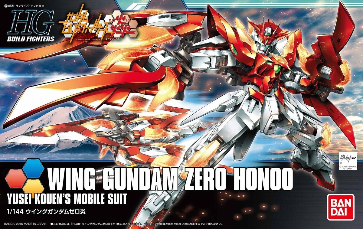 

Мобильный костюм Gundam, фигурка Hgbf 1/144 Wing Gundam Zero Honoo Mobile Suit Gundam