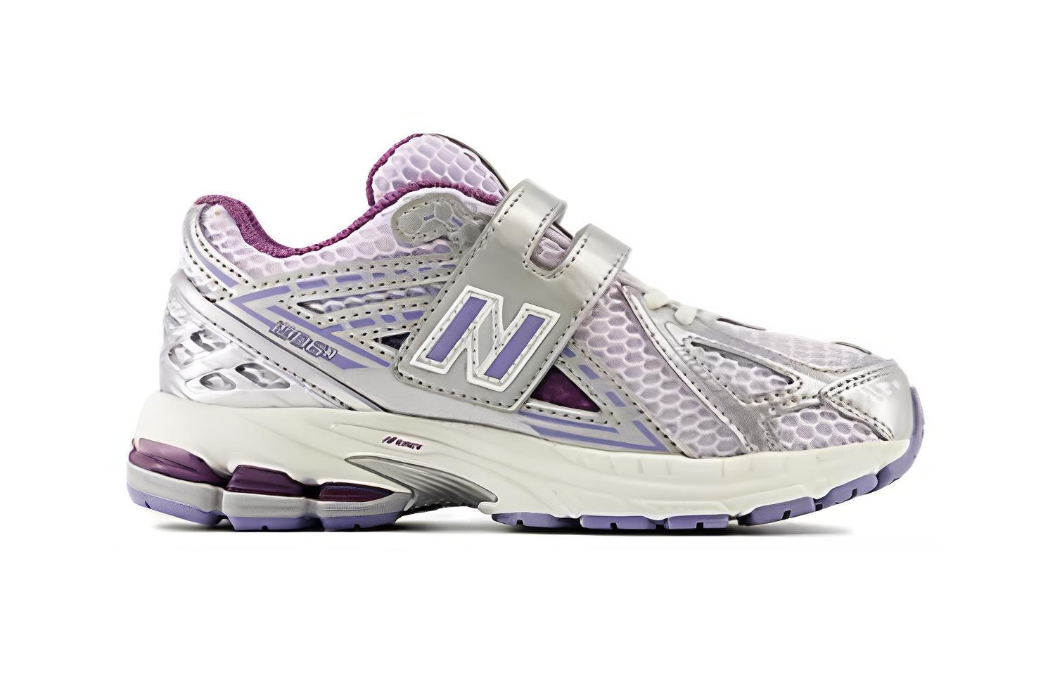 NB 1906R Амортизирующие Износостойкие Низкие Детские Беговые Кроссовки Пурпурный Серебристый для Детей 3-7 лет New Balance — фото 2