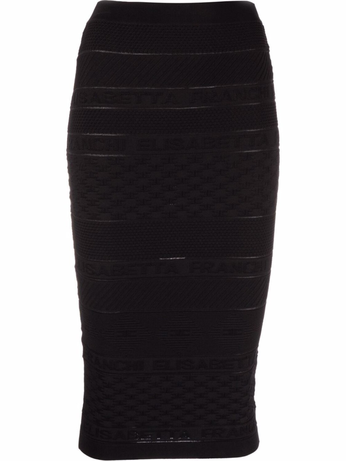 

Юбка-карандаш с логотипом Elisabetta Franchi, черный