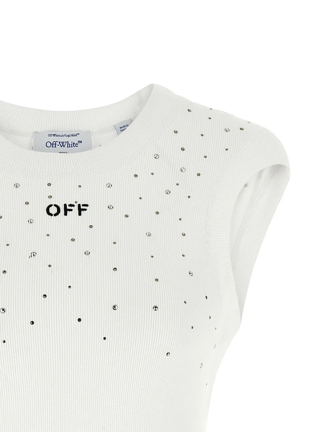 Топ Swarowski OFF-WHITE, белый — фото 3