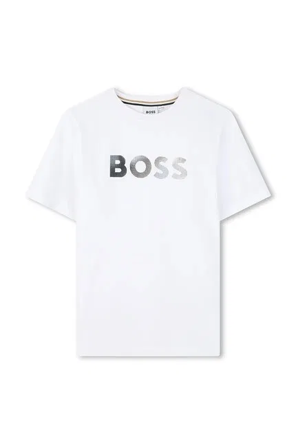 Футболка хлопковая детская BOSS, белый