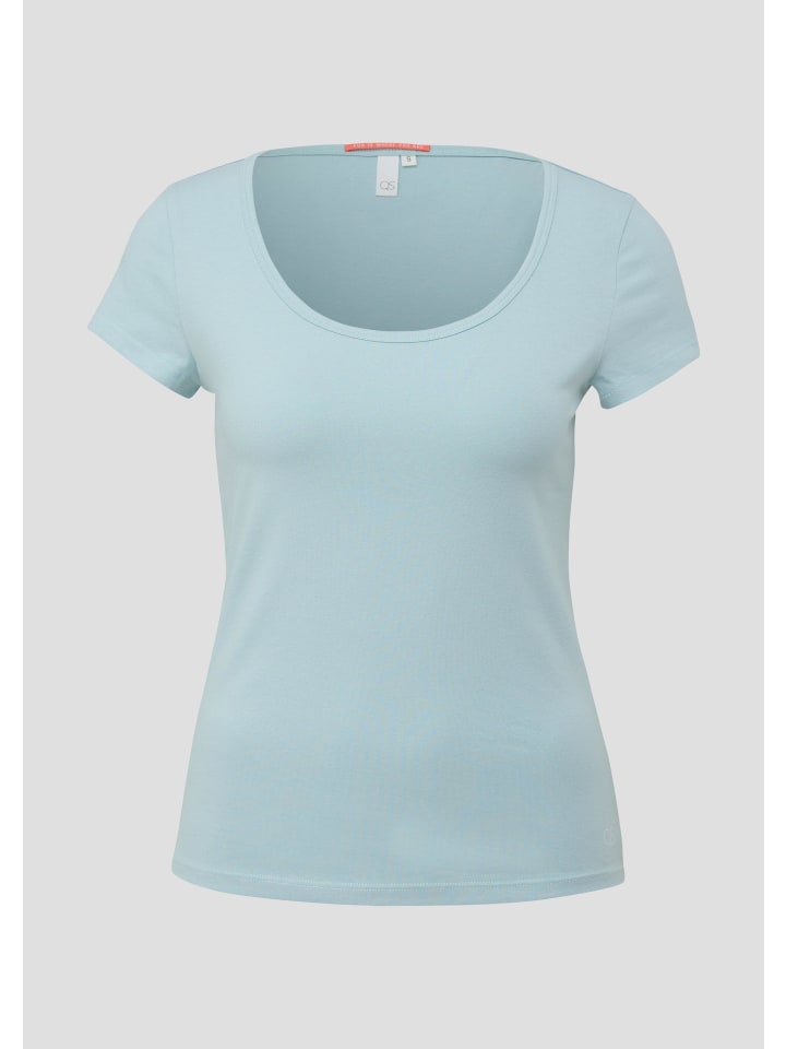 

QS Футболка 6103 светло-бирюзового цвета, Зеленый, QS Футболка 6103 светло-бирюзового цвета