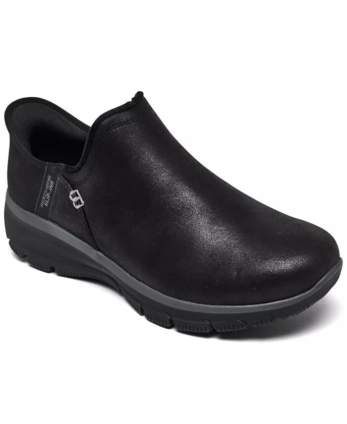 Женские свободные удобные ботинки-ботильоны Slip-In Modern Hour от Finish Line Skechers, черный