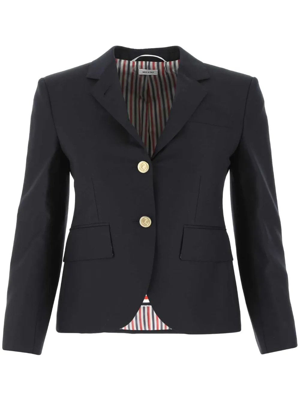 

Укороченный однобортный блейзер THOM BROWNE, синий