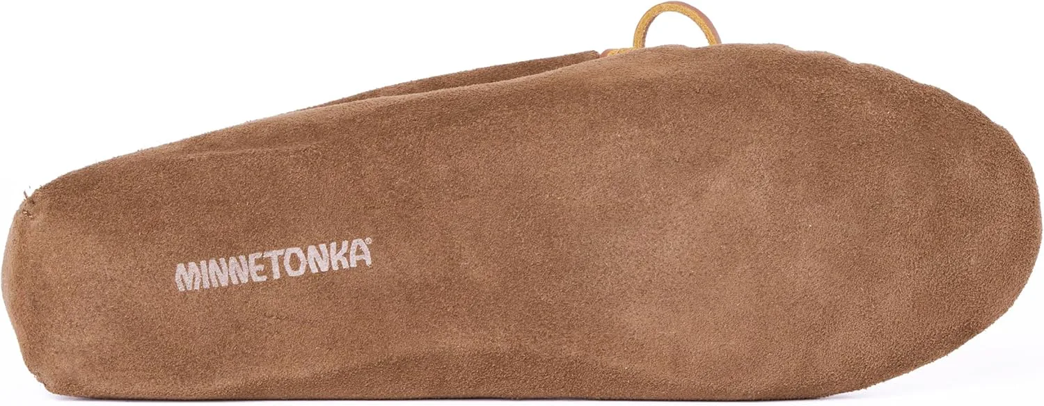 Лоферы Minnetonka Men's Pile Lined Soft Leather Sole Slipper, коричневый — фото 4