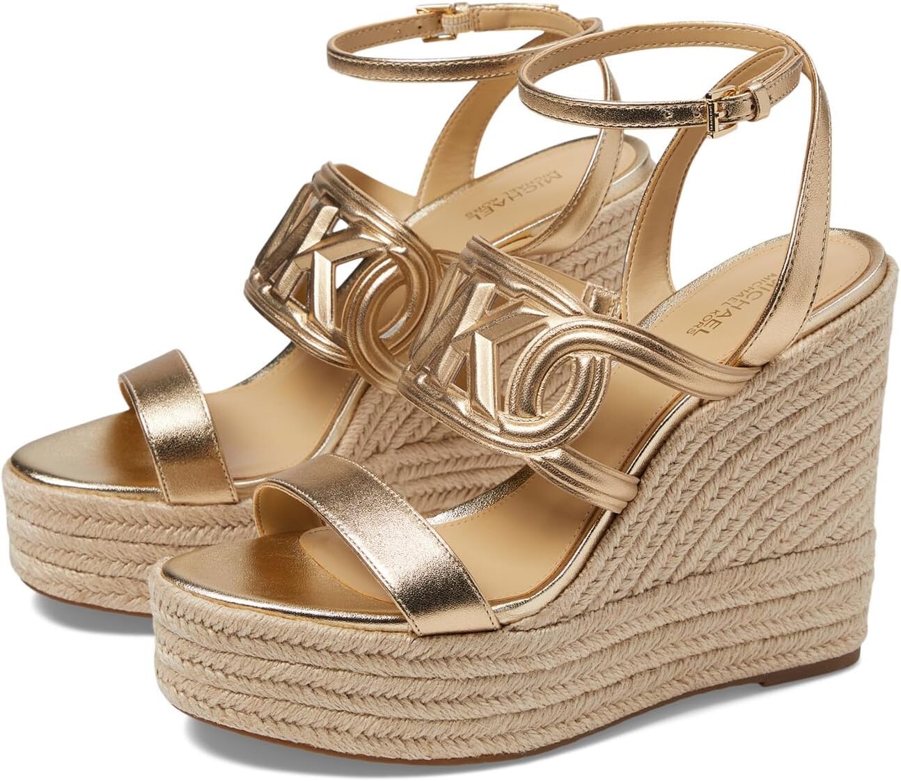 

Сандалии MICHAEL Michael Kors Alma Wedge Espadrille, цвет Pale Gold