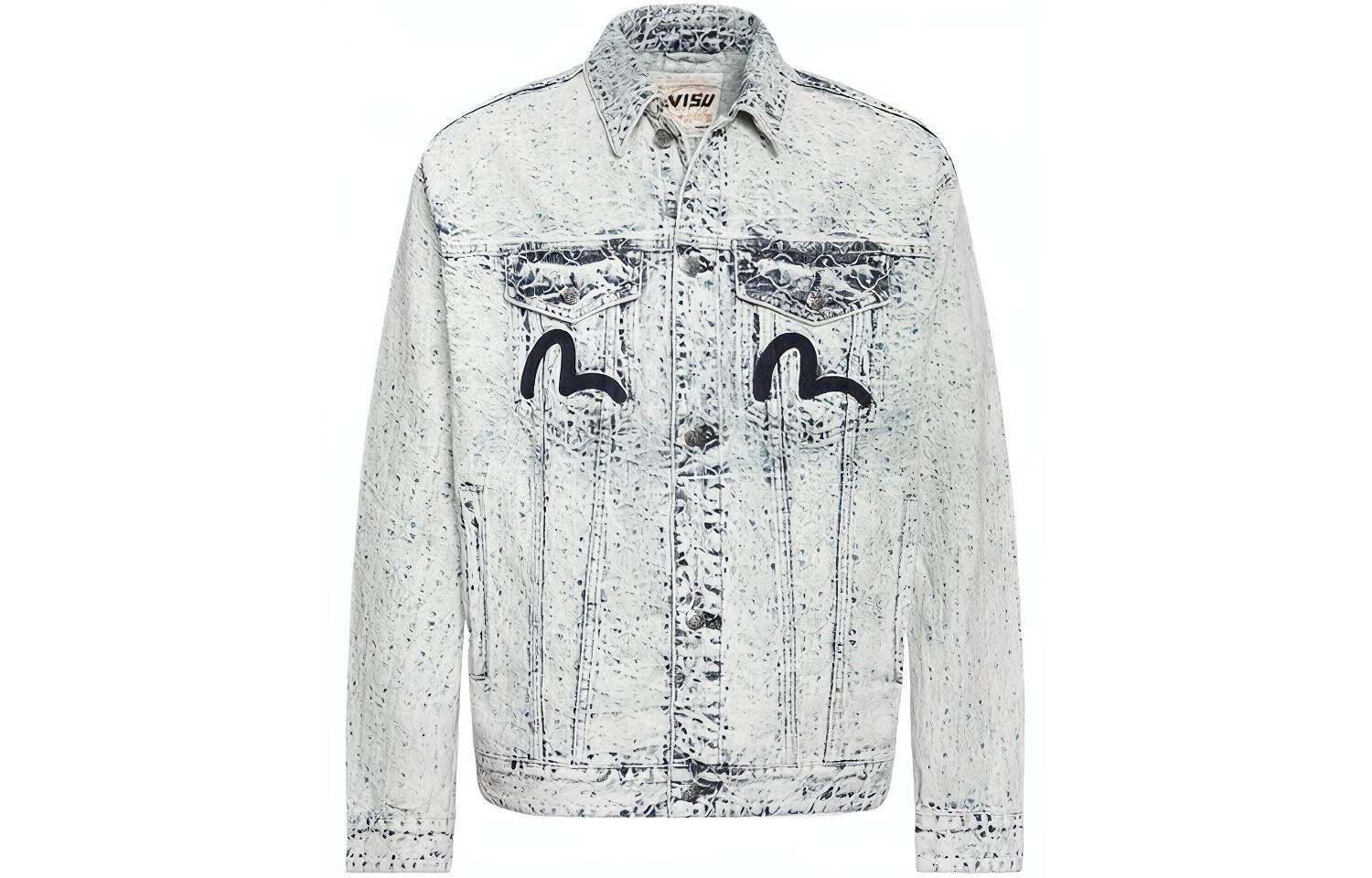 

Джинсовая куртка мужская джинсовая синяя Evisu, синий