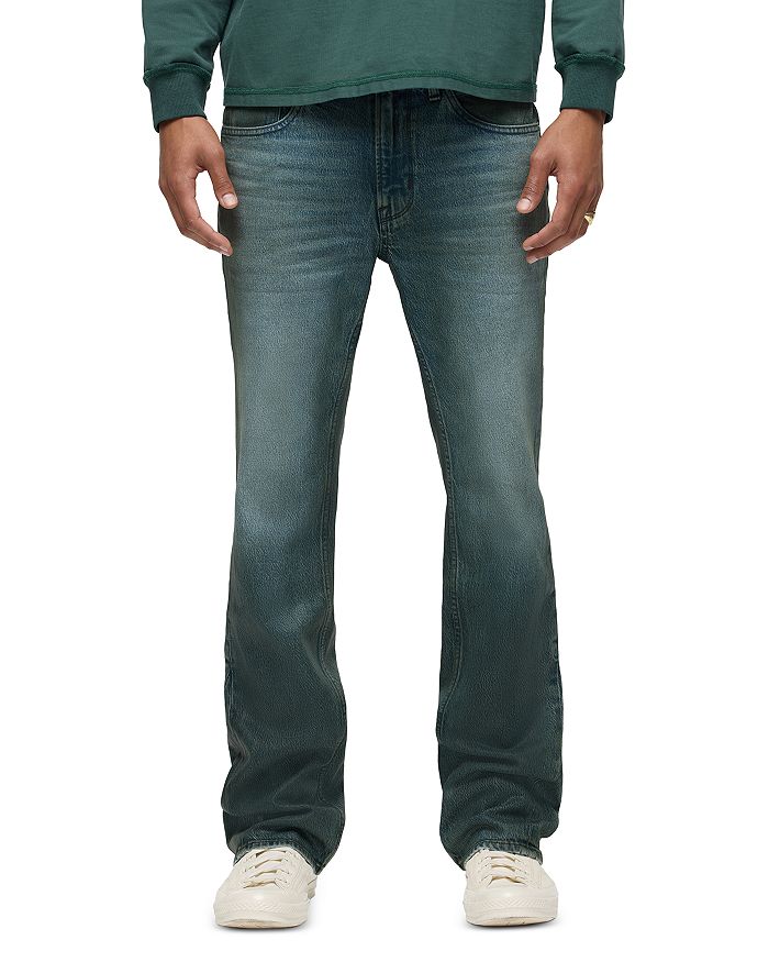 

Джинсы Walker Kick Flare Bootcut в цвете Coated Pine Green Hudson, синий