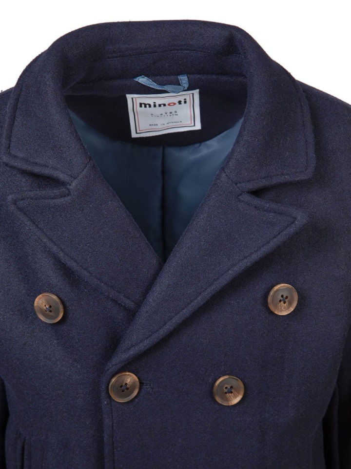 Зимнее пальто 27coat92 темно-синего цвета Minoti — фото 3