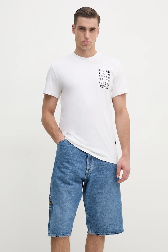 

Хлопковая футболка G-Star, белый