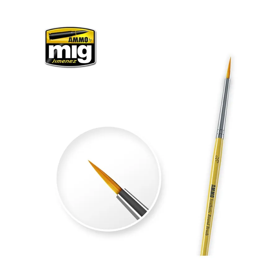 

Синтетическая круглая кисть 2/0, Brushes (AMMO by Mig Jimenez)