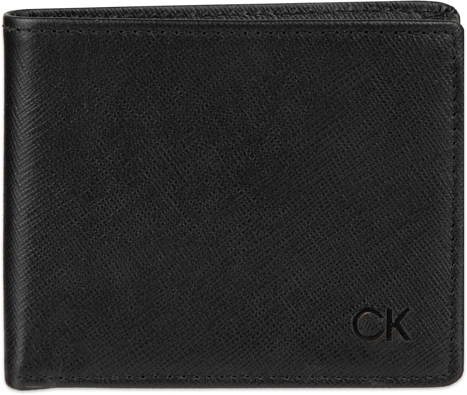 

Мужской кожаный минималистичный кошелек Calvin Klein с RFID-защитой, двойной сложения, Black