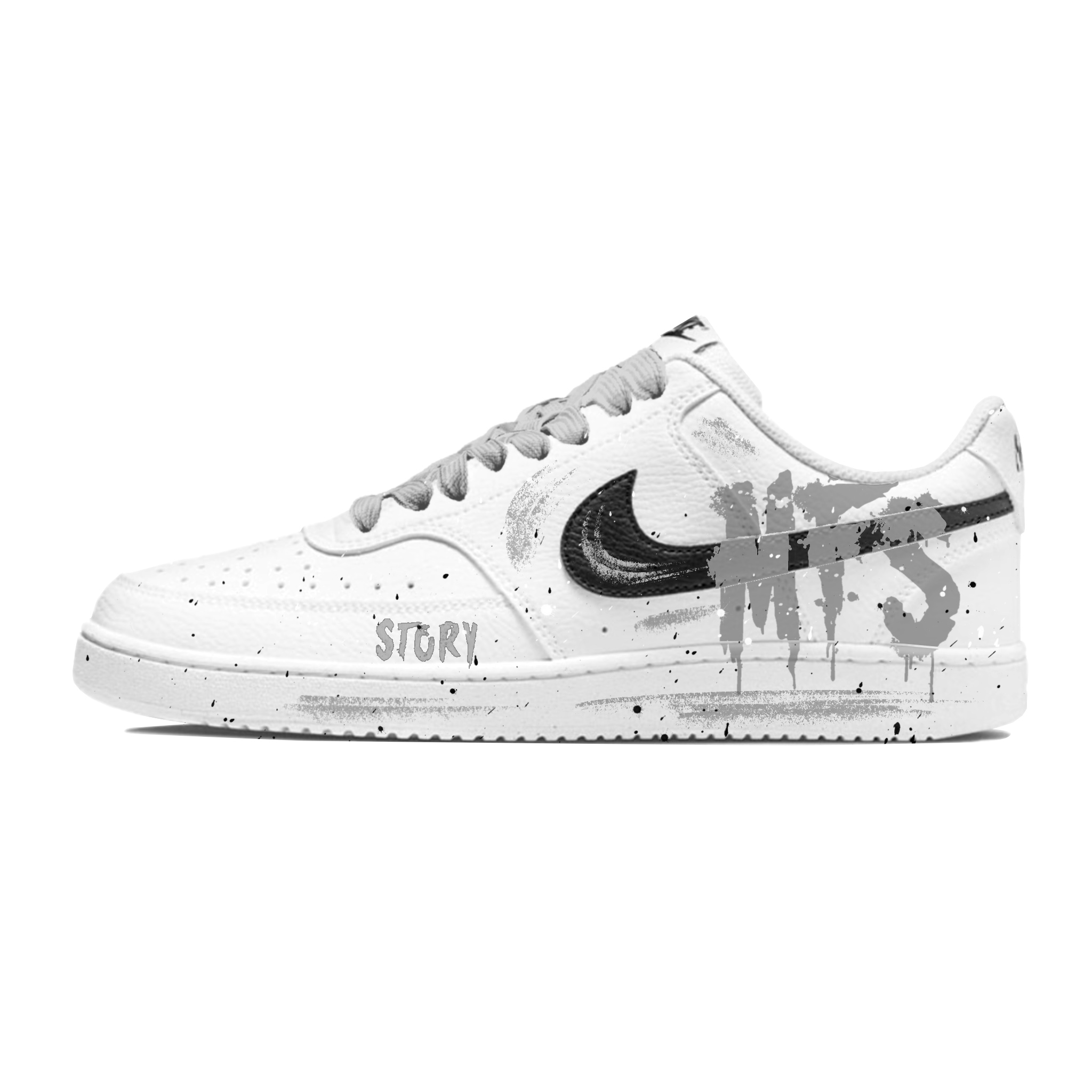 

Nike Кроссовки для скейтбординга Court Vision 1 Low Top, мужские, белые, серые