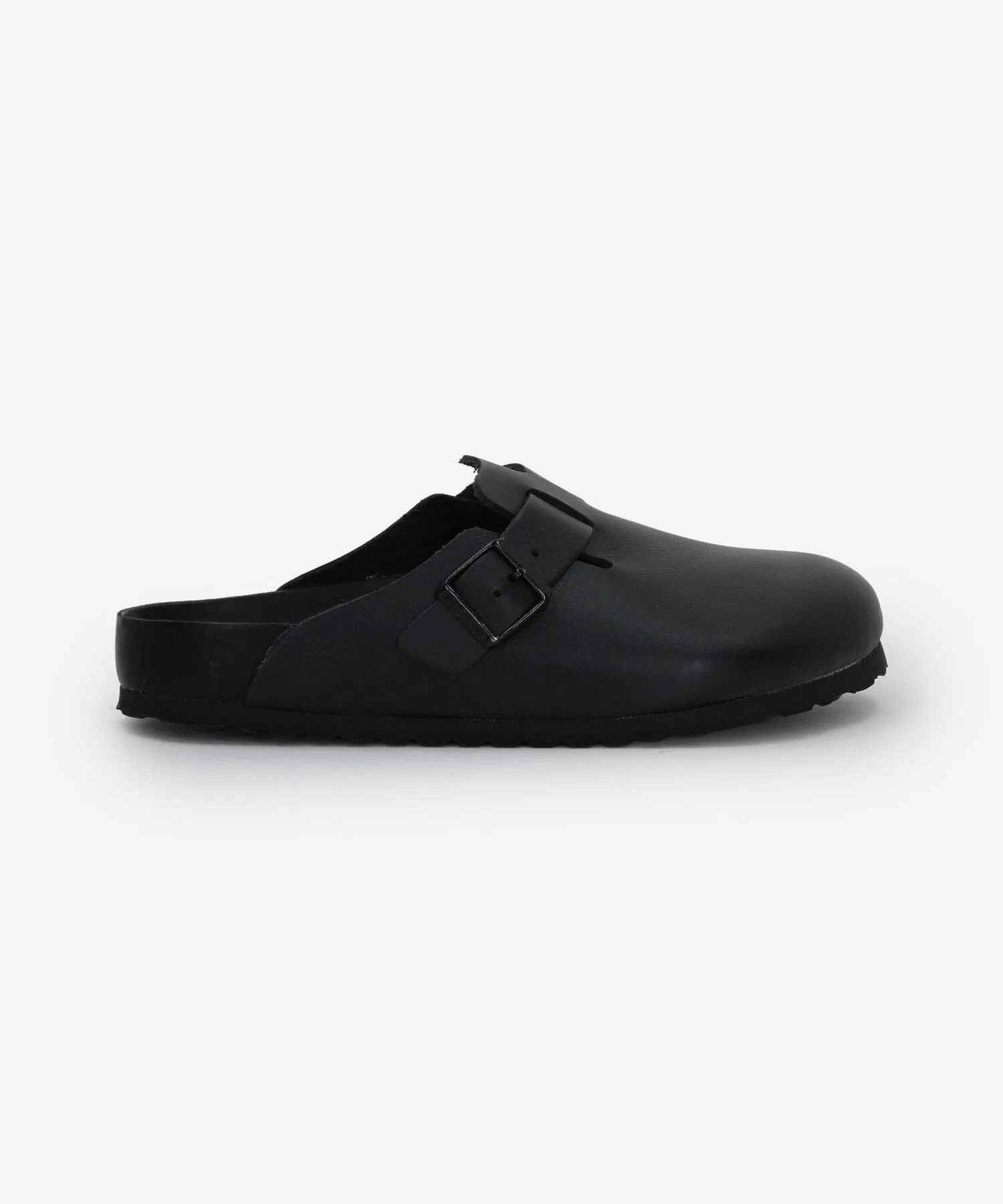 Унисекс сандалии из натуральной кожи BIRKENSTOCK Boston чёрные — фото 2