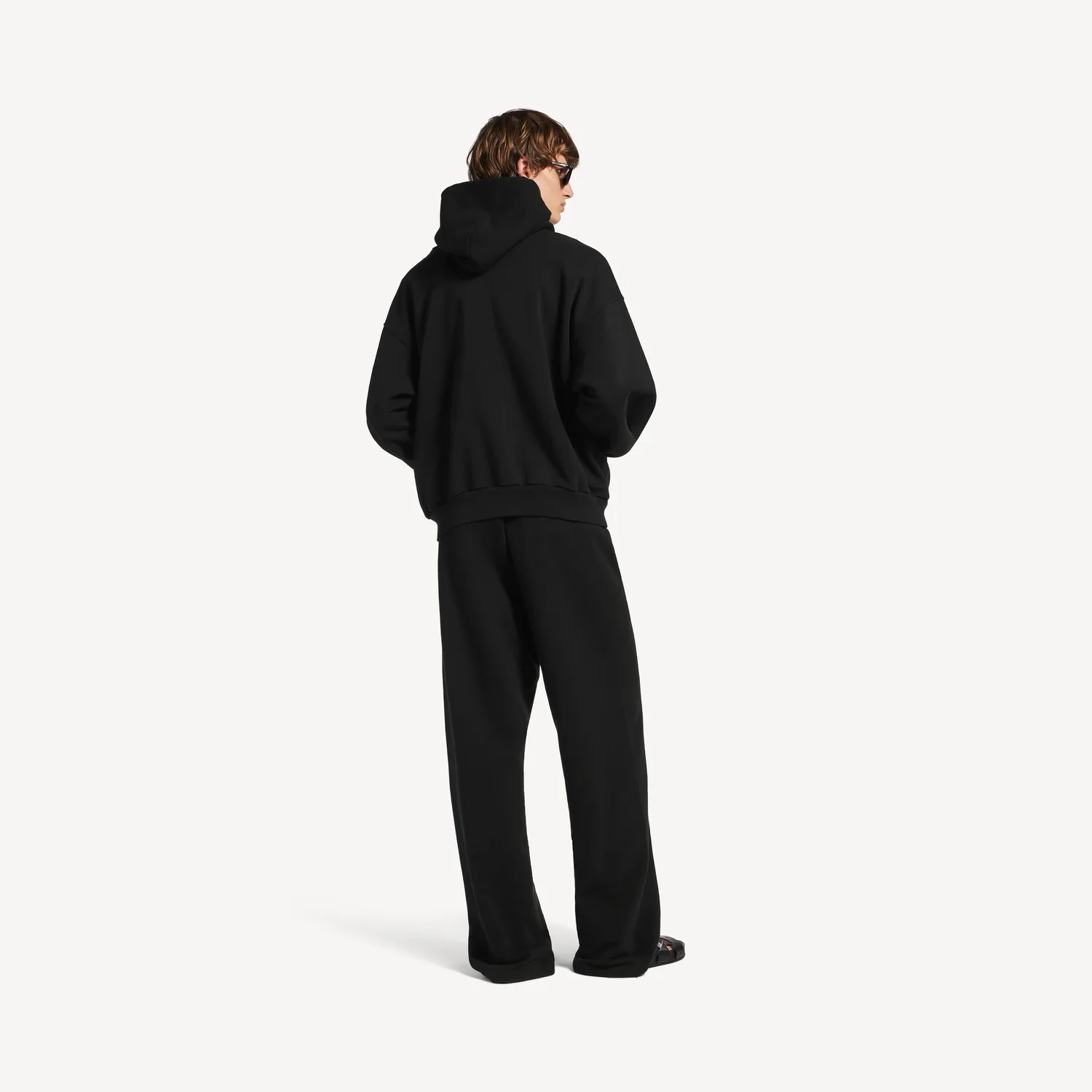 BALENCIAGA Мужские свободные спортивные штаны Messy Spray черного цвета — фото 4