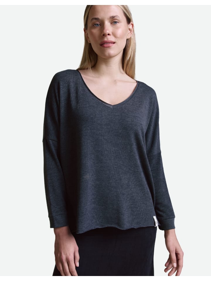 

Рубашка с длинными рукавами из черного меланжа Cotton Candy