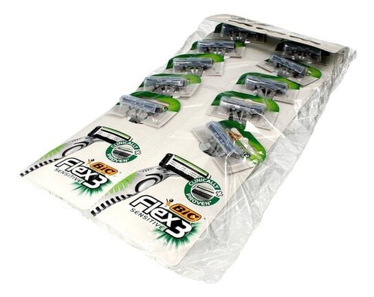 

Упаковка. 10 шт. Bic Razor Flex 3 Sensitive 1