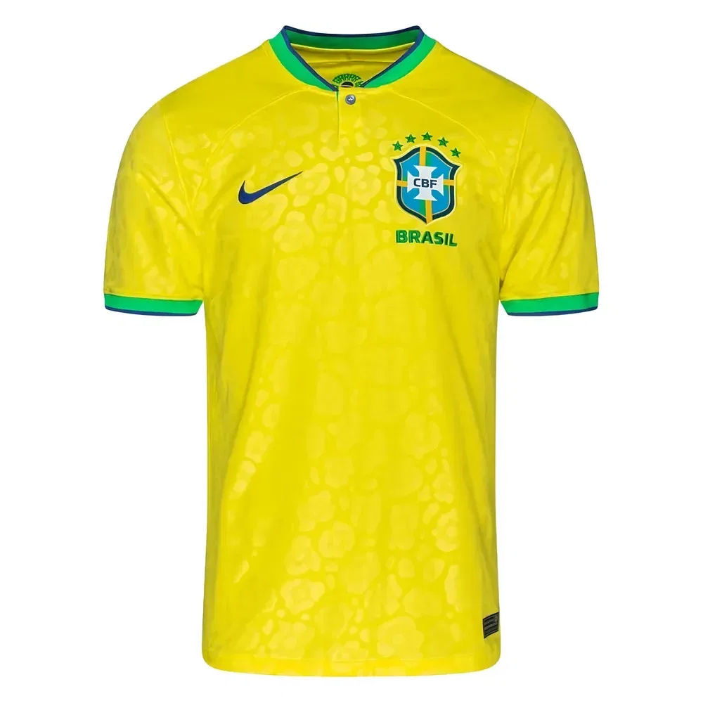 Детская футбольная футболка Бразилии Vini Jr 20 Brazil, желтый — фото 3