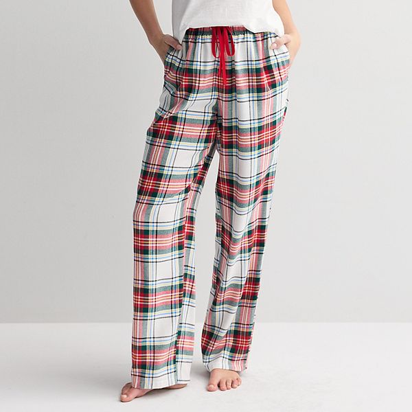 

Женские уютные пижамные брюки из фланели Sonoma Goods For Life, Ivry Merry Tartan