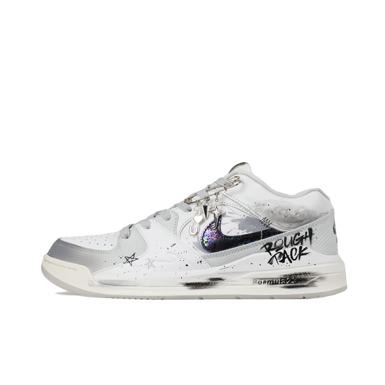 

Jordan Кроссовки Stadium 90 Rhapsody, износостойкие, с возможностью увеличения высоты, низкие, винтажные, баскетбольные, унисекс, черный с белым