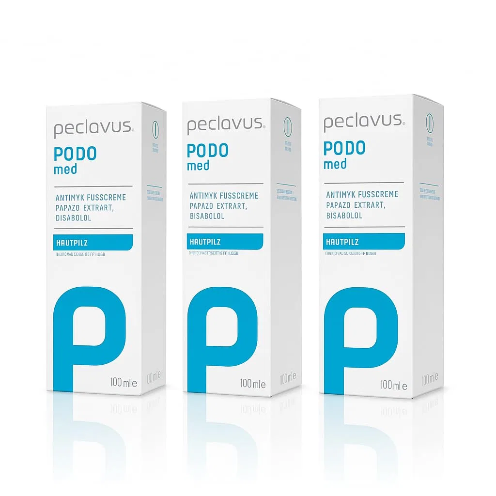 Охлаждающий крем для ног peclavus Podomed AntiMYX с ферментом папайи 3 x 100 мл Peclavus