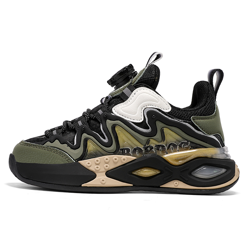 

Кроссовки для бега для детей: нескользящие, износостойкие, водонепроницаемые, легкие, амортизирующие, термостойкие BOBDOG, черный/бежевый