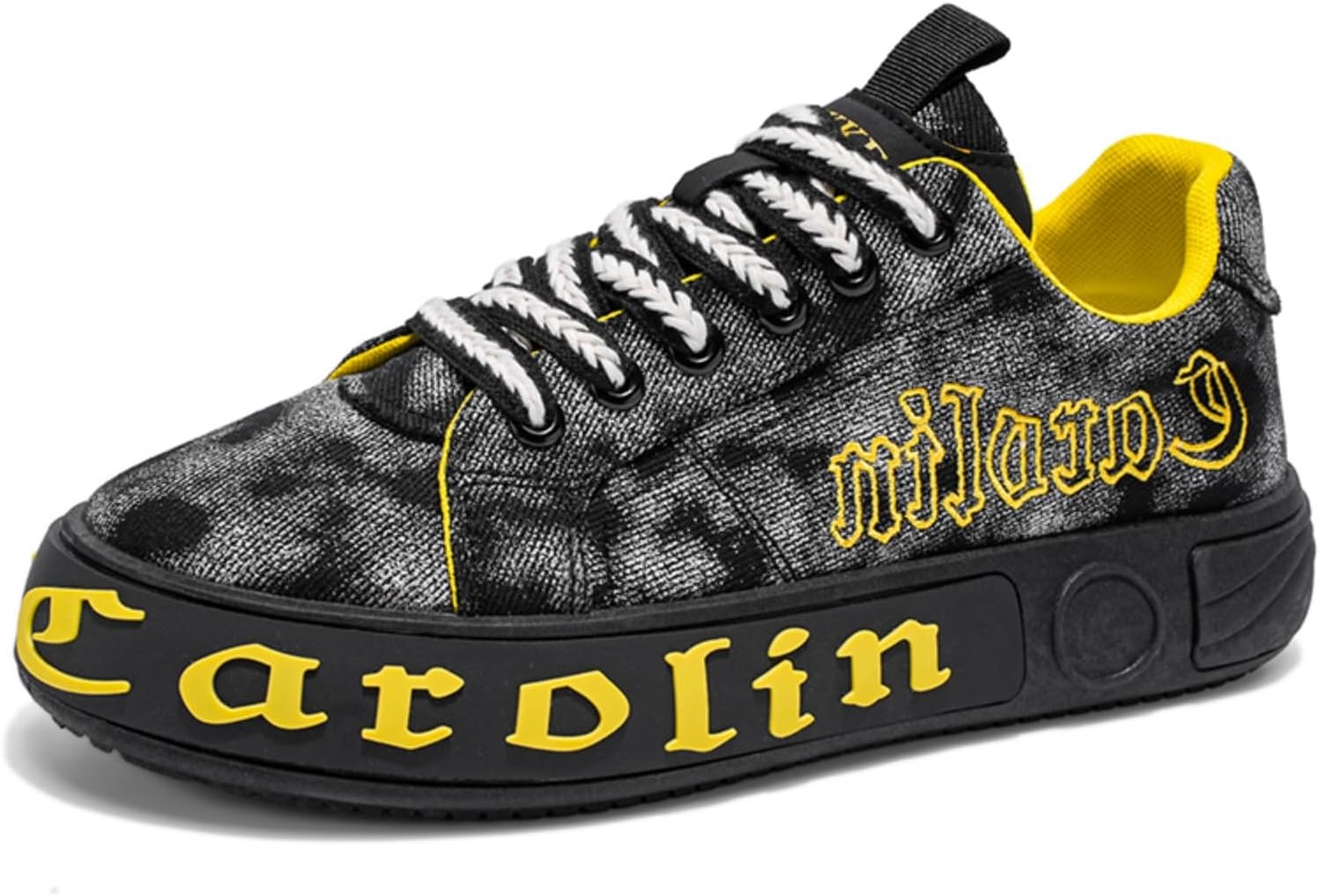 

Мужские кроссовки Kpdwfms с графическим принтом, модные повседневные спортивные туфли - стильные для уличной одежды, повседневного стиля и городской жизни, черный