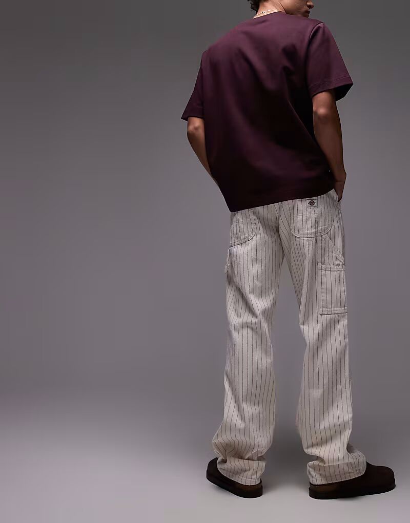 

Плотницкие брюки Dickies в полоску белого и красного цвета