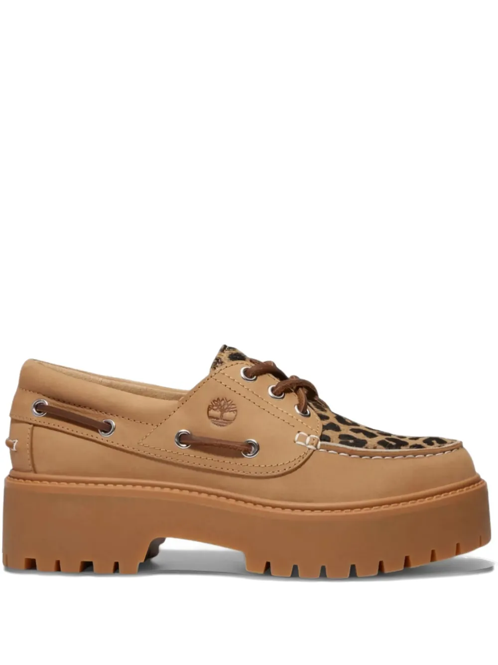 Лоферы с леопардовым принтом Timberland, коричневый