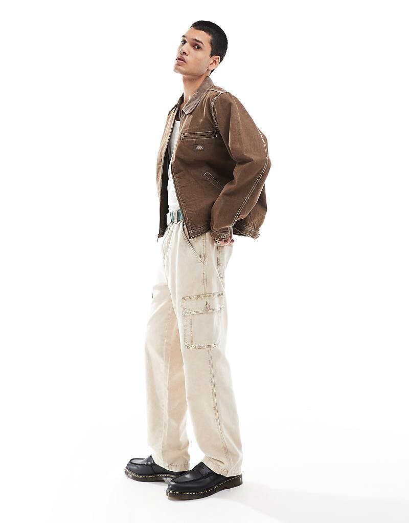 

Dickies – коричневая джинсовая куртка на подкладке, Коричневый, Dickies – коричневая джинсовая куртка на подкладке
