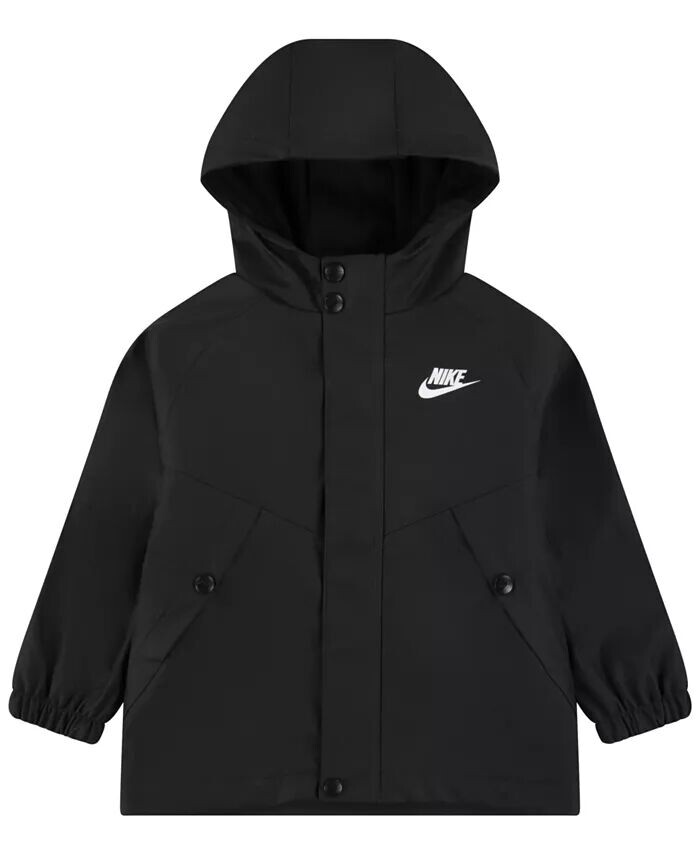 

Дождевик нейтрального цвета для малышей Nike, черный