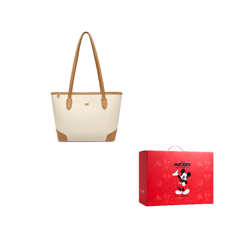 

Disney Микки серия ПУ сумка тоут, Ecru
