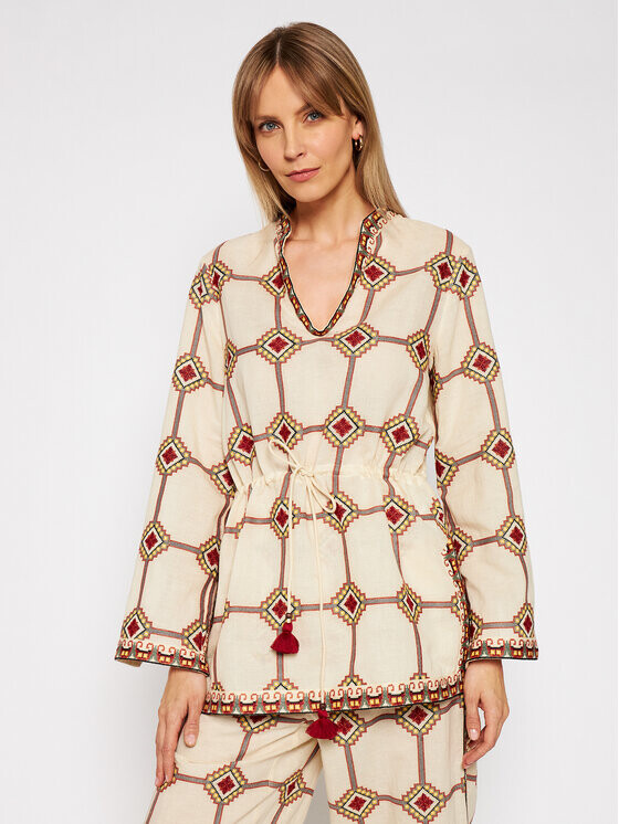 

Туника стандартного кроя Tory Burch, бежевый
