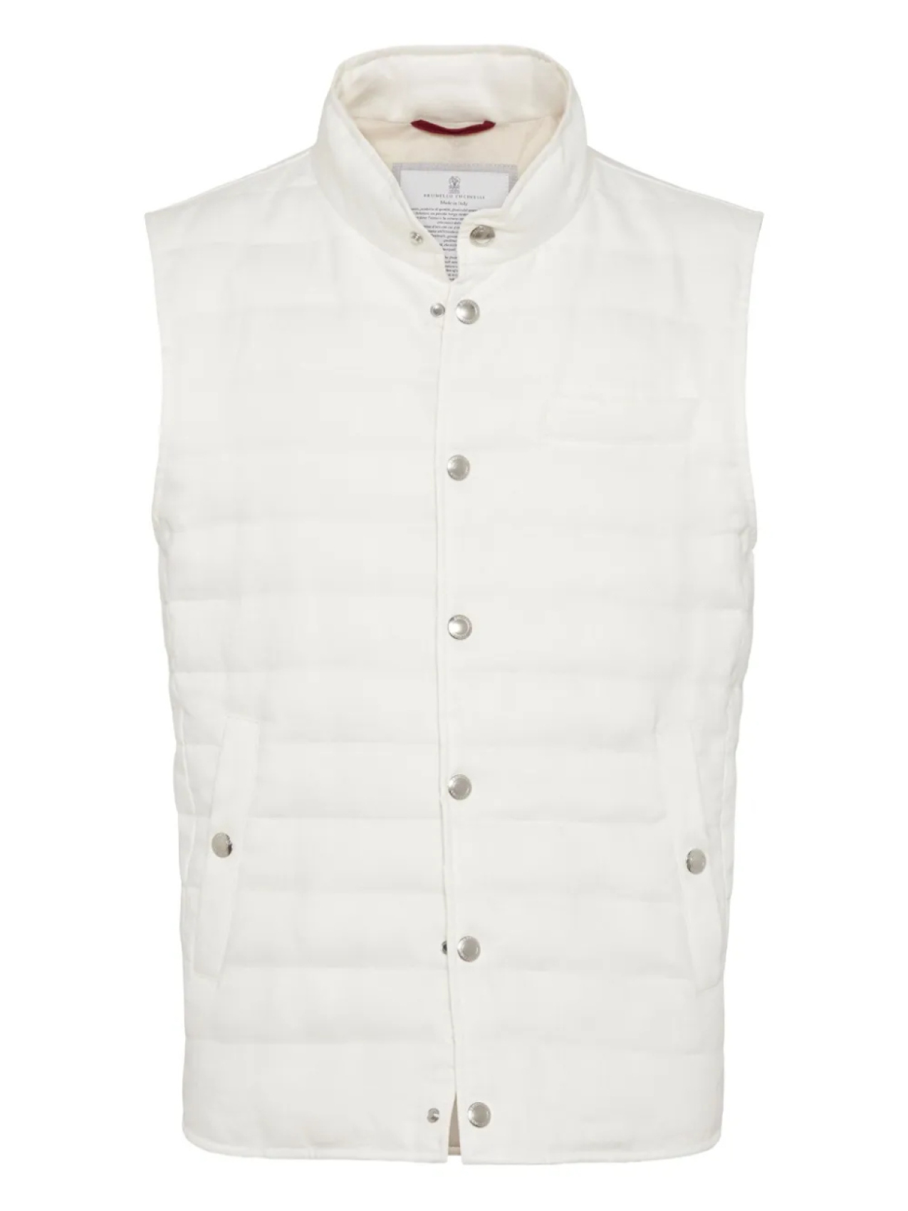 

Стеганый жилет без рукавов Brunello Cucinelli, белый
