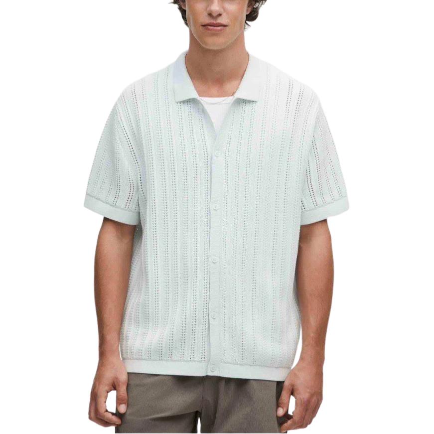 

Мужская рубашка из хлопковой смеси Lululemon, dusty синий/ocna