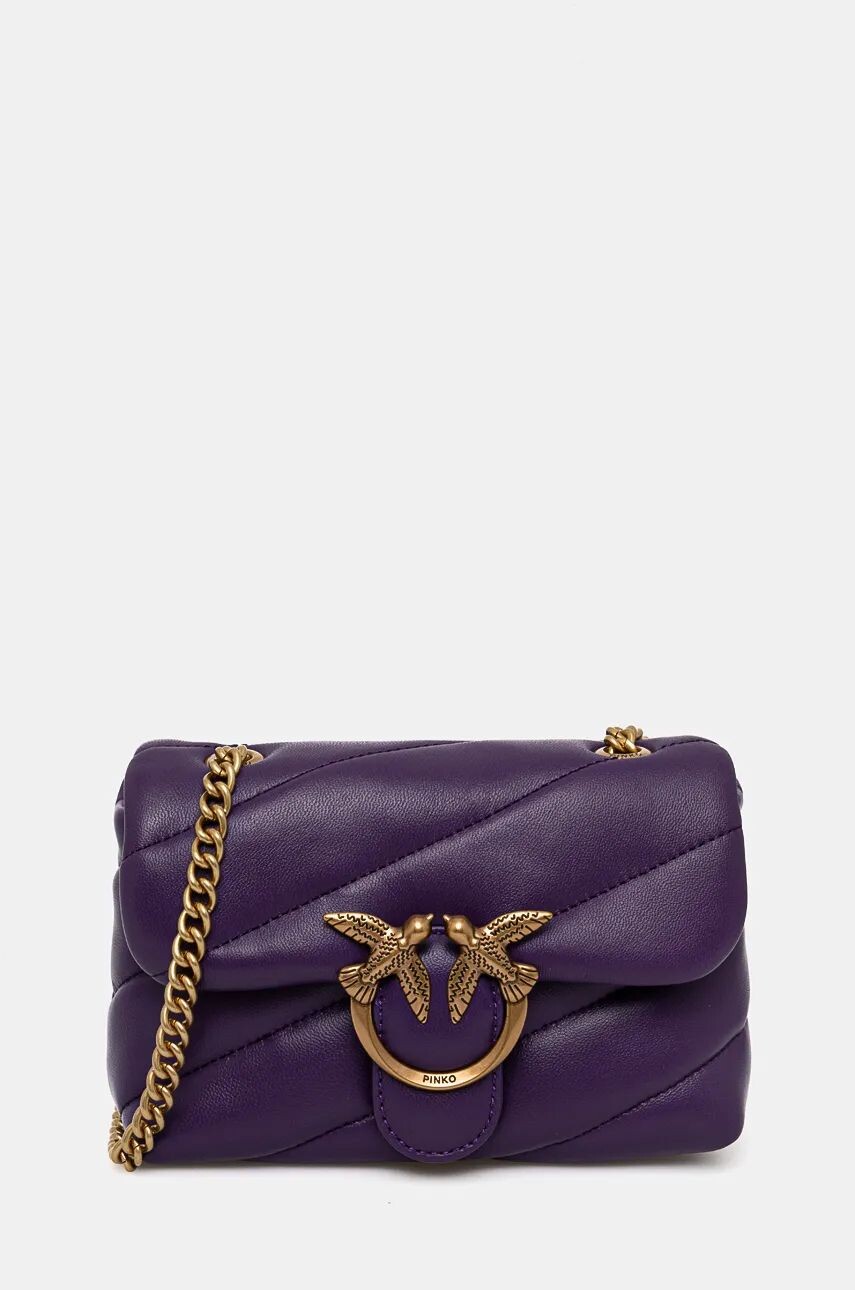 

Кожаная сумка Pinko, фиолетовый
