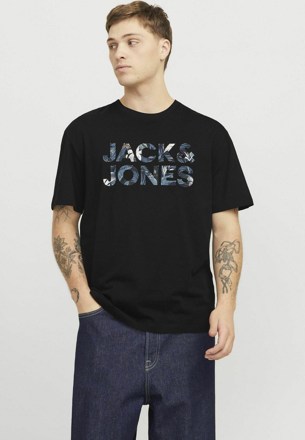 

Рубашка с принтом Jack & Jones, черный