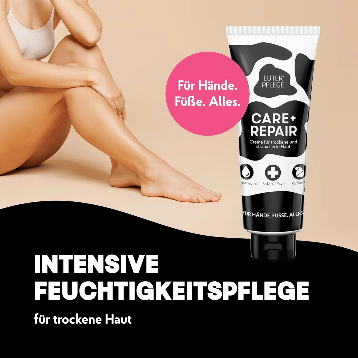 Интенсивный крем для сухой кожи EUTERPFLEGE Care + Repair Cream ‎Haka — фото 2