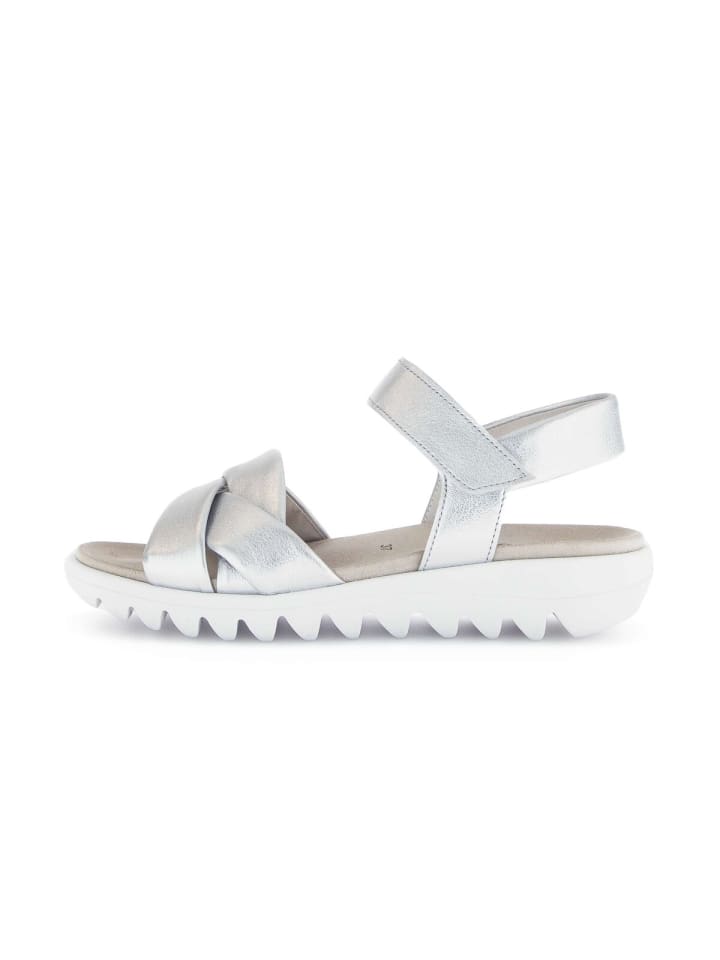 Классические босоножки Gabor Fashion Riemchensandalen, серебряный — фото 2