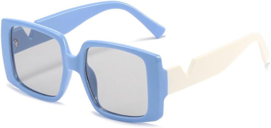 

Солнцезащитные очки квадратной формы 2027 года для женщин и мужчин, с цветными линзами, прямоугольной оправой, в винтажном стиле, повседневные, с защитой от УФ-излучения UV400 MTZJH, C3