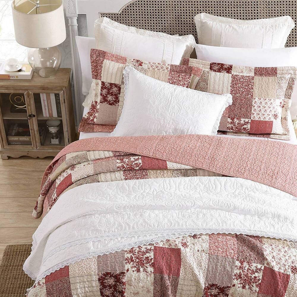 

Комплект лоскутных одеял Laura Ashley Celina, красный