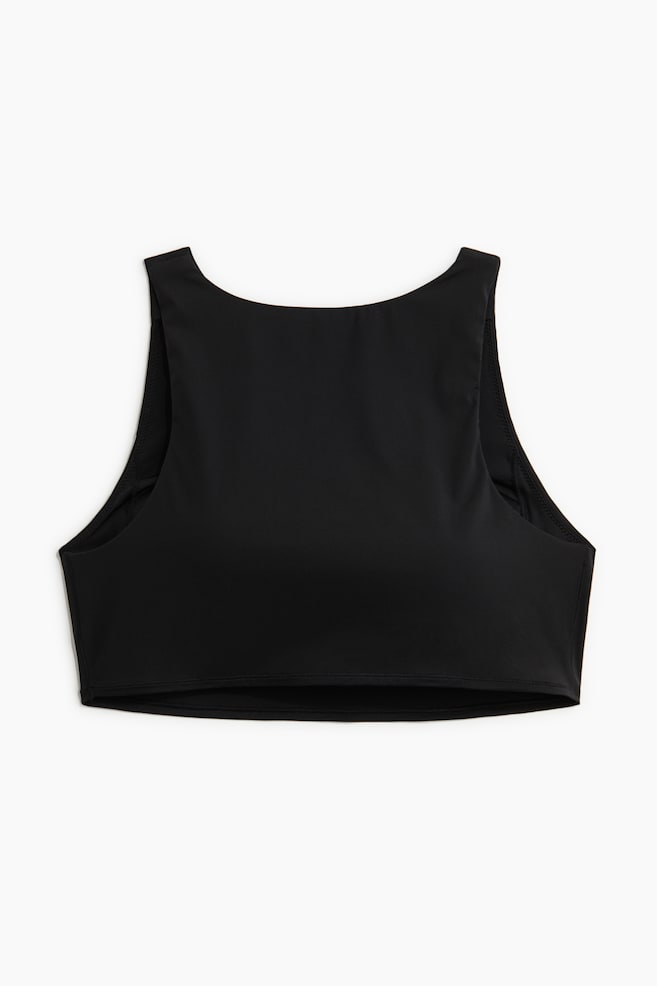 

Бюстгальтер из микрофибры с подкладкой и высоким воротом H&M, черный