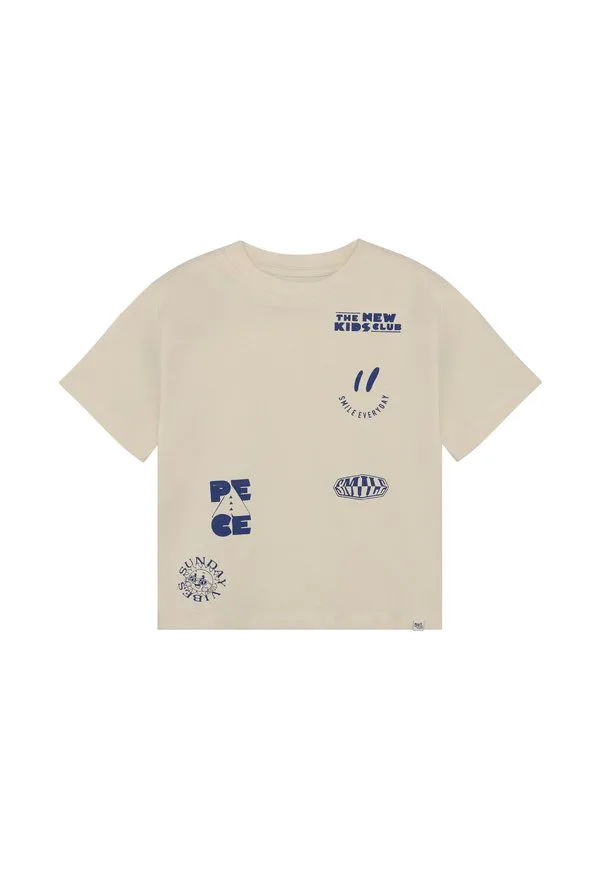 

Футболка с принтом ss Noppies, Bone White