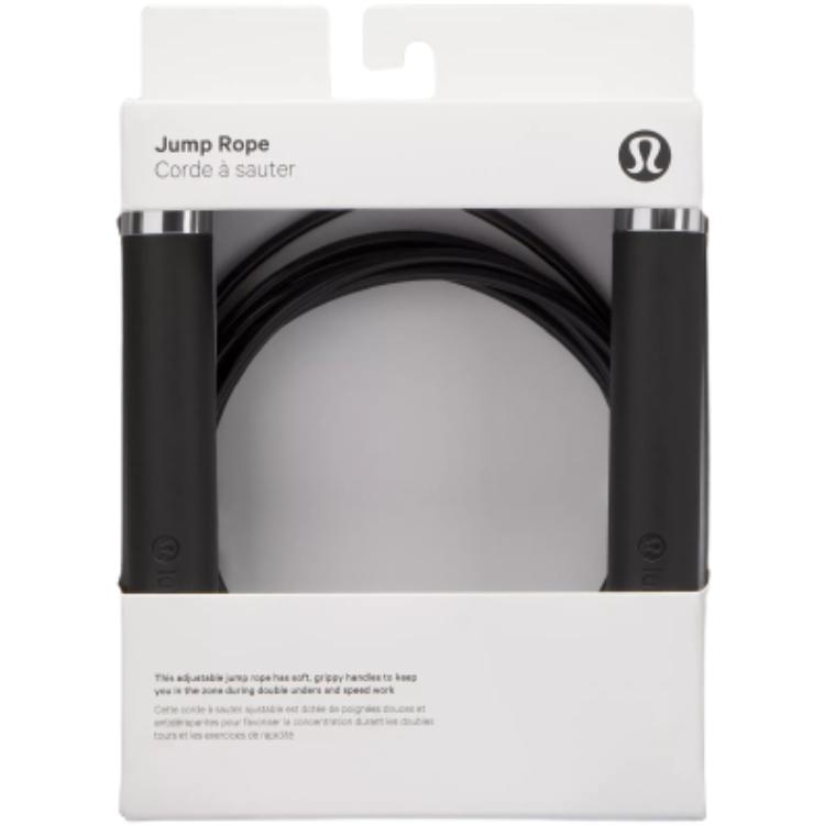 

Невозвратные скакалки для взрослых PU+Steel Wire Rope, алюминиевый контроллер, примерно 2.46м 2.65м Black Lululemon, черный/серебряный
